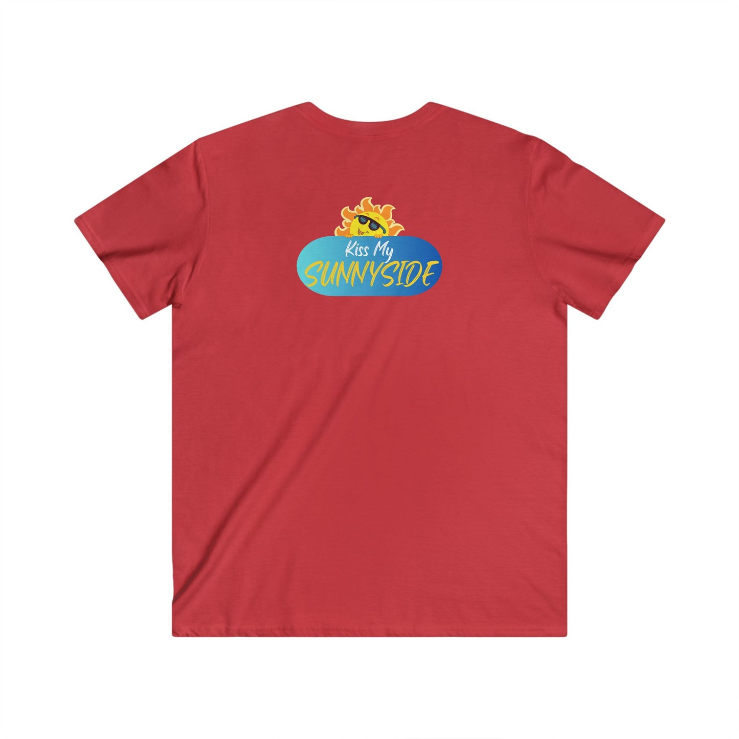 Peace is My Personality Now — Unisex Fitted V-Neck Short Sleeve T-shirt (Kiss My Sunnyside™—back)