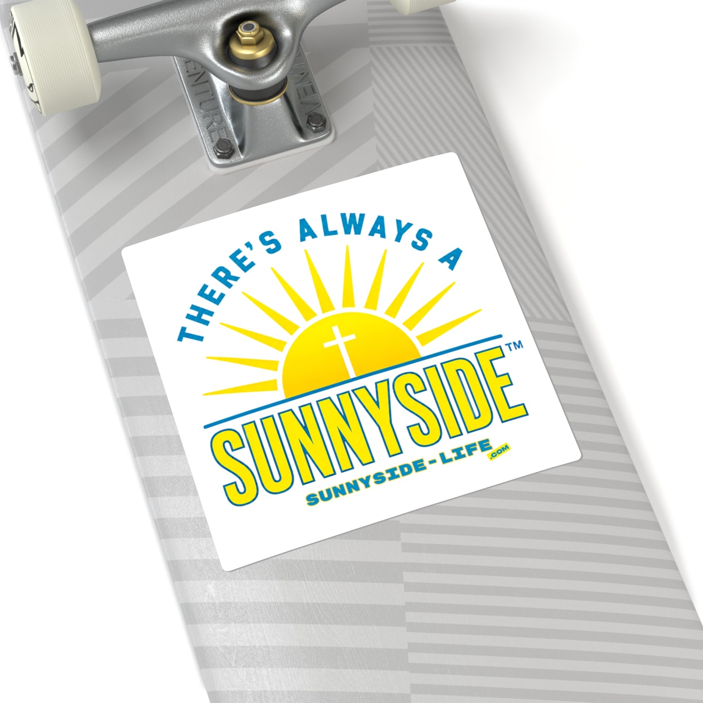 There’s Always a Sunnyside™ Square Vinyl Sticker | Sunnyside Life™ Inspirational Decal