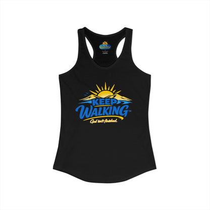 KEEP WALKING™ Racerback Tank Top – God Isn’t Finished | Faith & Motivation Women’s Tank