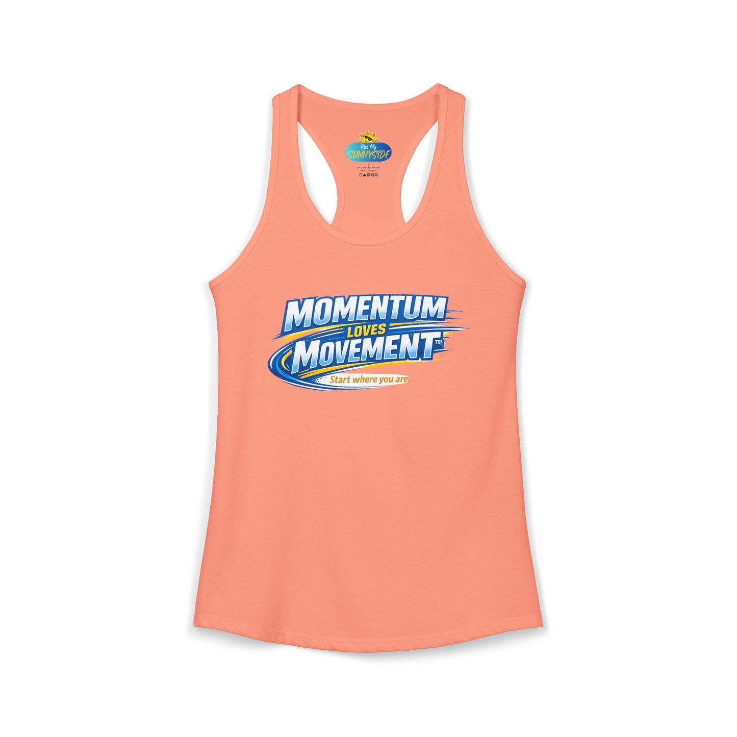 MOMENTUM LOVES MOVEMENT™ Racerback Tank Top – Start Where You Are | Motivational Women’s Tank