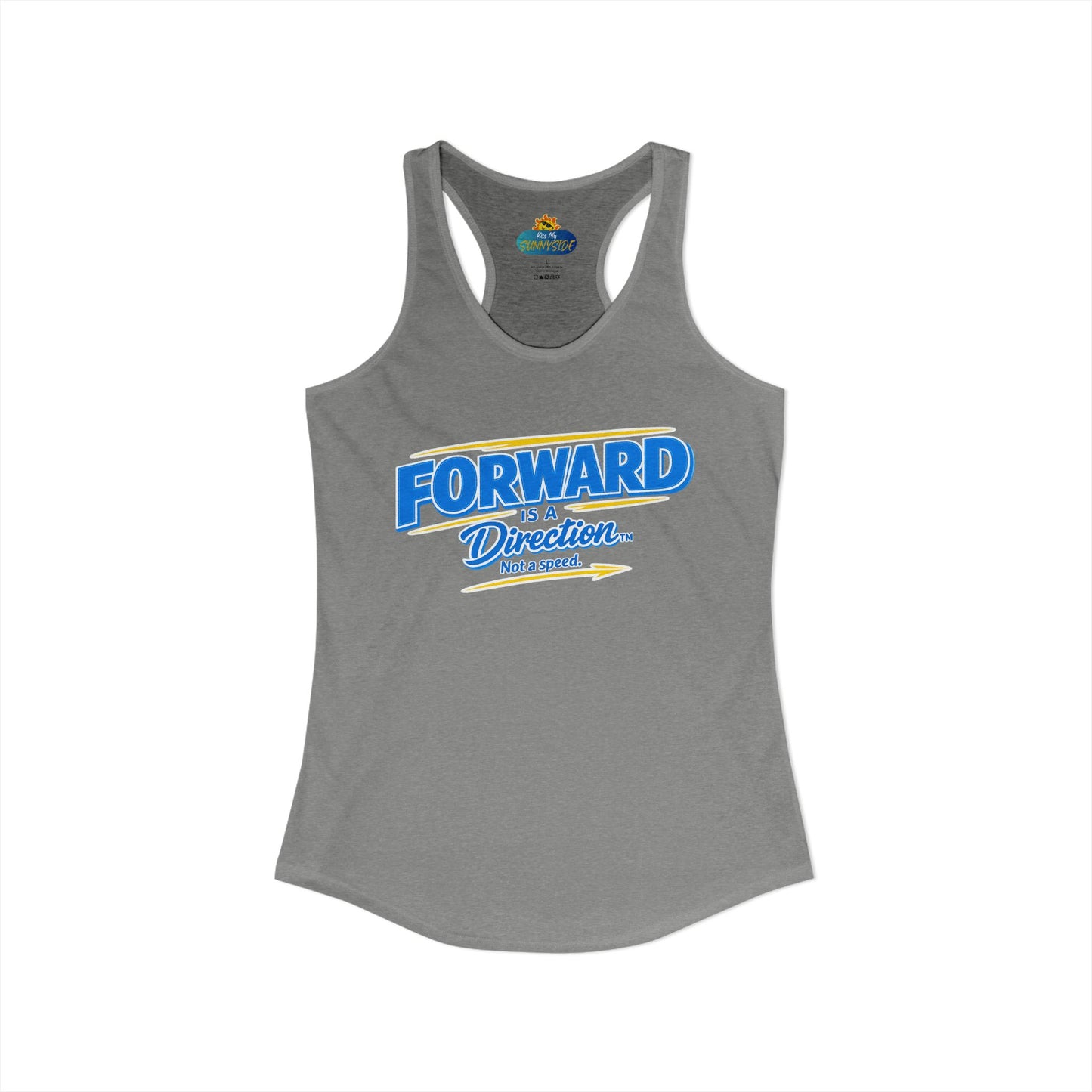 FORWARD IS A DIRECTION™ Racerback Tank Top | Inspirational Women’s Fitness Tank | Motivation & Personal Growth Apparel