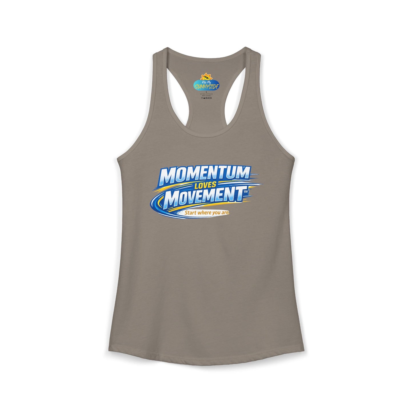 MOMENTUM LOVES MOVEMENT™ Racerback Tank Top – Start Where You Are | Motivational Women’s Tank