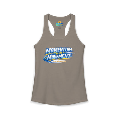 MOMENTUM LOVES MOVEMENT™ Racerback Tank Top – Start Where You Are | Motivational Women’s Tank
