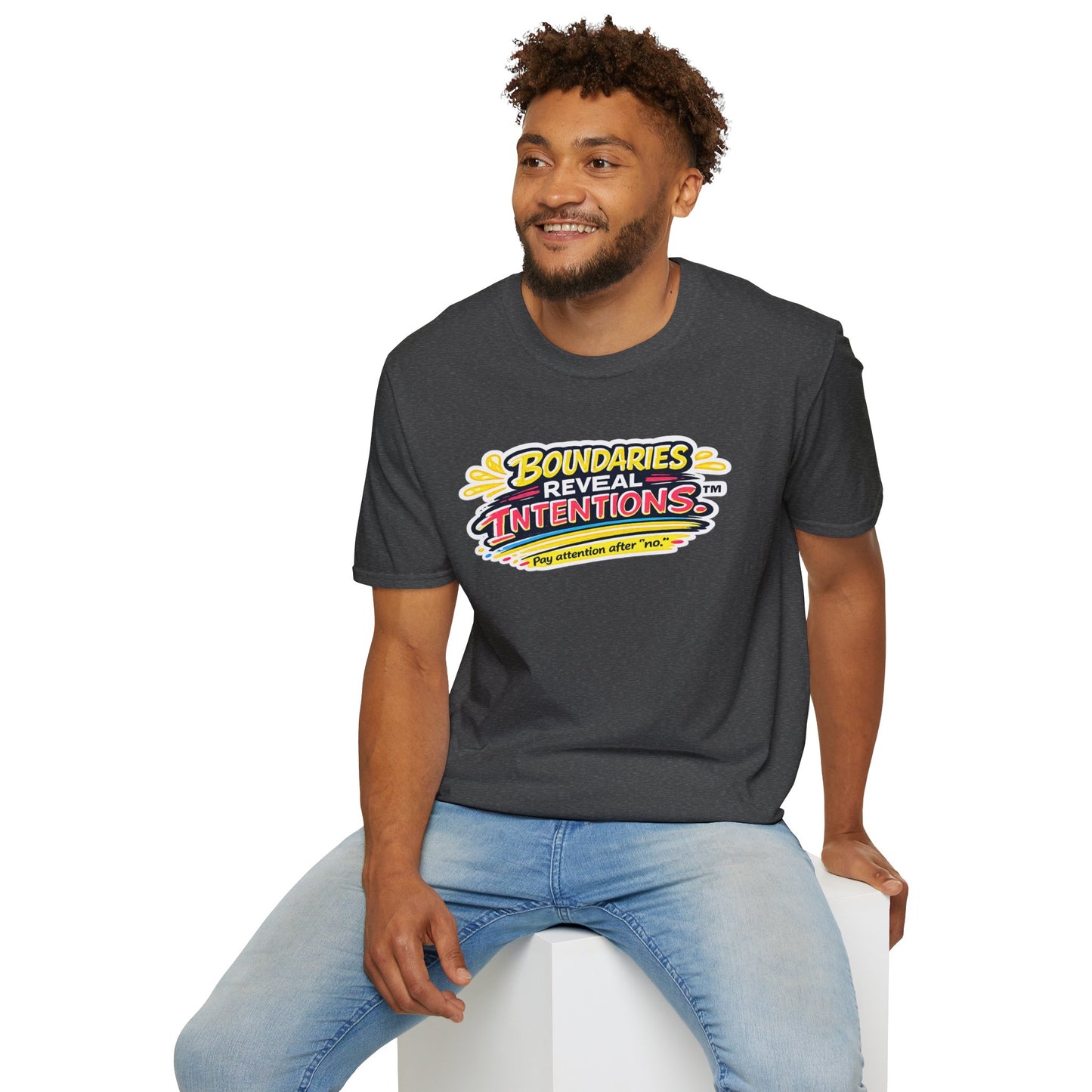 Boundaries Reveal Intentions™ Graphic Tee | Emotional Health Statement Shirt | Sunnyside Life™