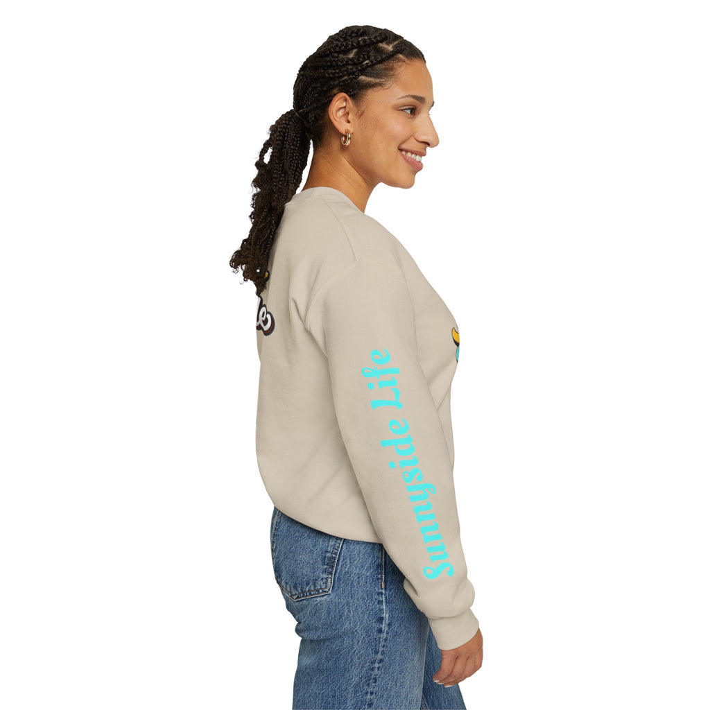 SHIFT Crewneck Sweatshirt — 'Shift Happens / Kiss My Sunnyside' Retro Graphic Pullover