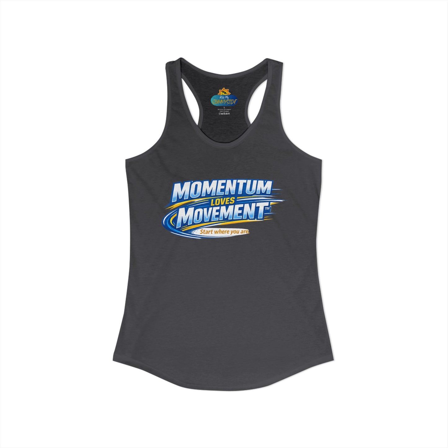 MOMENTUM LOVES MOVEMENT™ Racerback Tank Top – Start Where You Are | Motivational Women’s Tank