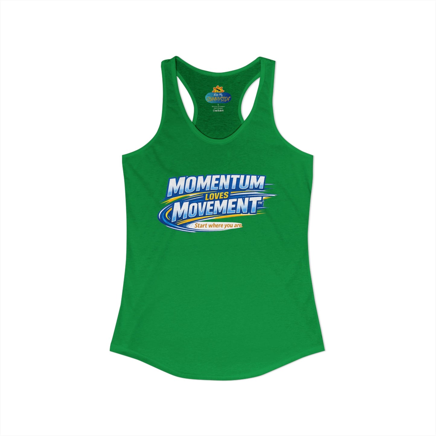 MOMENTUM LOVES MOVEMENT™ Racerback Tank Top – Start Where You Are | Motivational Women’s Tank