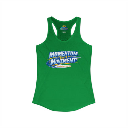 MOMENTUM LOVES MOVEMENT™ Racerback Tank Top – Start Where You Are | Motivational Women’s Tank
