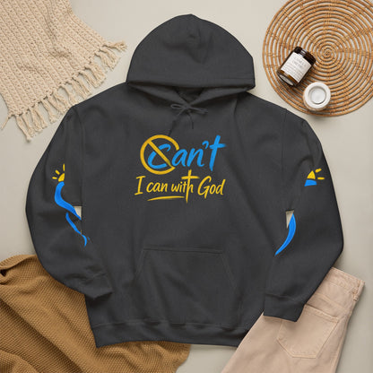 I Can With God™ Christian Hoodie | Faith-Based Inspirational Sweatshirt | Motivational Religious Pullover | Sunnyside Life™