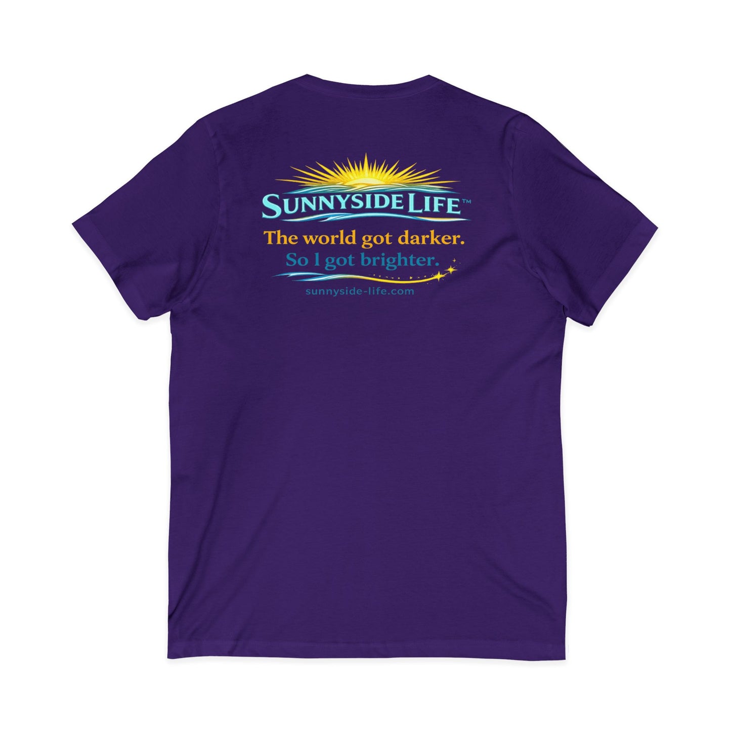 The Ego Hates Mirrors™ Unisex V-Neck | Sunnyside Life™ Self-Awareness Tee