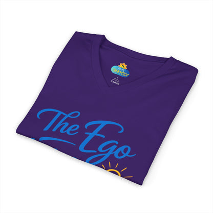 The Ego Hates Mirrors™ Unisex V-Neck | Sunnyside Life™ Self-Awareness Tee