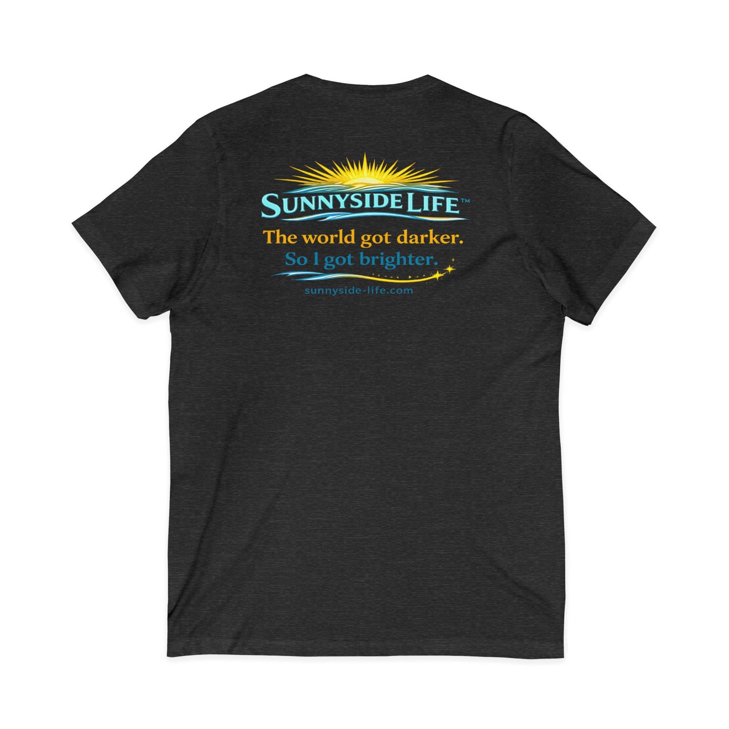 The Ego Hates Mirrors™ Unisex V-Neck | Sunnyside Life™ Self-Awareness Tee