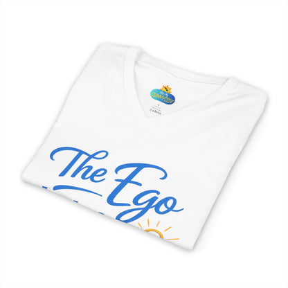 The Ego Hates Mirrors™ Unisex V-Neck | Sunnyside Life™ Self-Awareness Tee