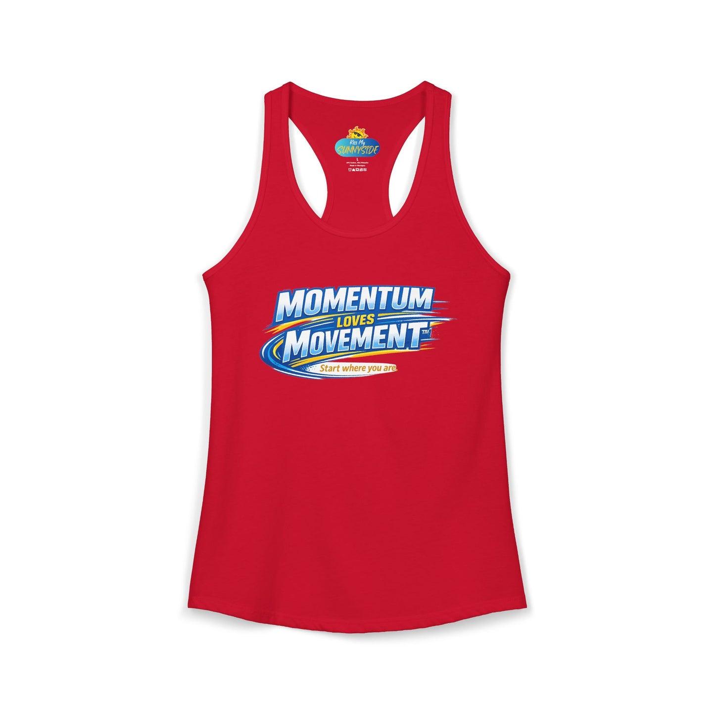 MOMENTUM LOVES MOVEMENT™ Racerback Tank Top – Start Where You Are | Motivational Women’s Tank