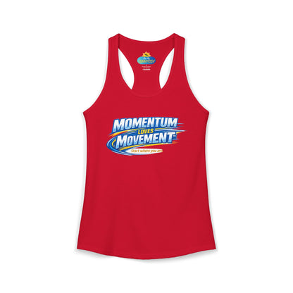 MOMENTUM LOVES MOVEMENT™ Racerback Tank Top – Start Where You Are | Motivational Women’s Tank