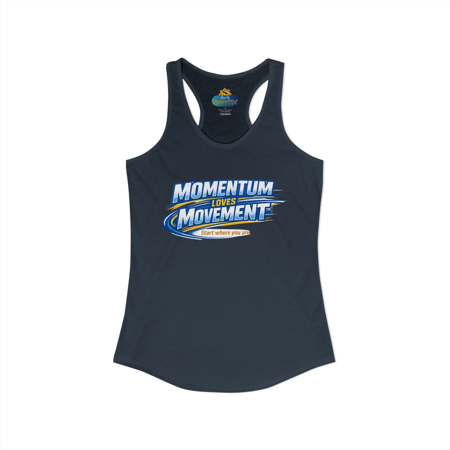 MOMENTUM LOVES MOVEMENT™ Racerback Tank Top – Start Where You Are | Motivational Women’s Tank