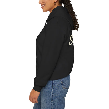 Live The Sunnyside Shift™ — Retro Sun Script Hooded Sweatshirt