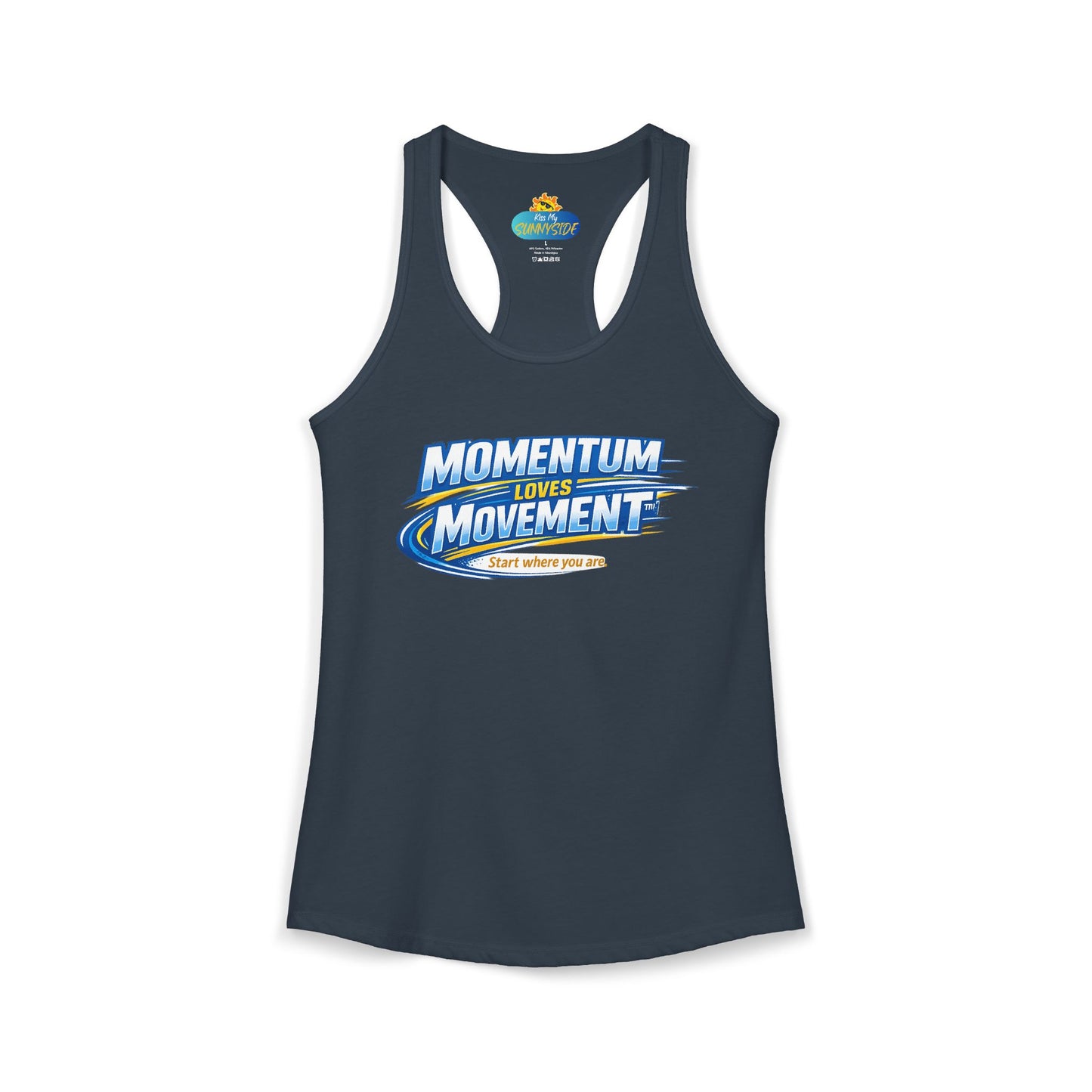 MOMENTUM LOVES MOVEMENT™ Racerback Tank Top – Start Where You Are | Motivational Women’s Tank