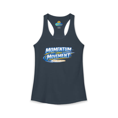 MOMENTUM LOVES MOVEMENT™ Racerback Tank Top – Start Where You Are | Motivational Women’s Tank