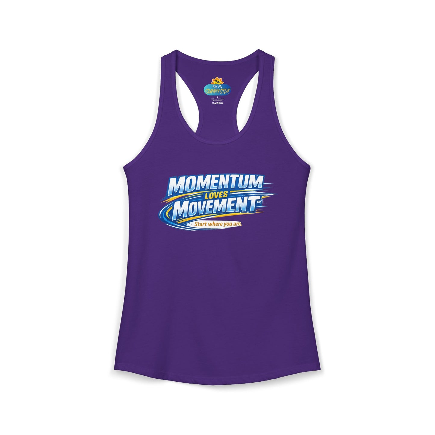 MOMENTUM LOVES MOVEMENT™ Racerback Tank Top – Start Where You Are | Motivational Women’s Tank