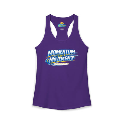 MOMENTUM LOVES MOVEMENT™ Racerback Tank Top – Start Where You Are | Motivational Women’s Tank