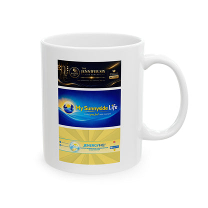 Sunnyside Life™ YouTube Channels Ceramic Mug (11oz, 15oz) | My Sunnyside Life • JENERGYHQ™ • The Jennifer Six™