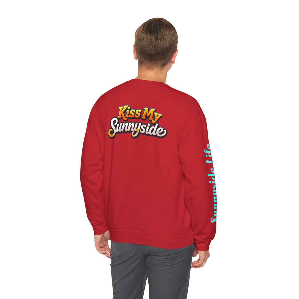 SHIFT Crewneck Sweatshirt — 'Shift Happens / Kiss My Sunnyside' Retro Graphic Pullover