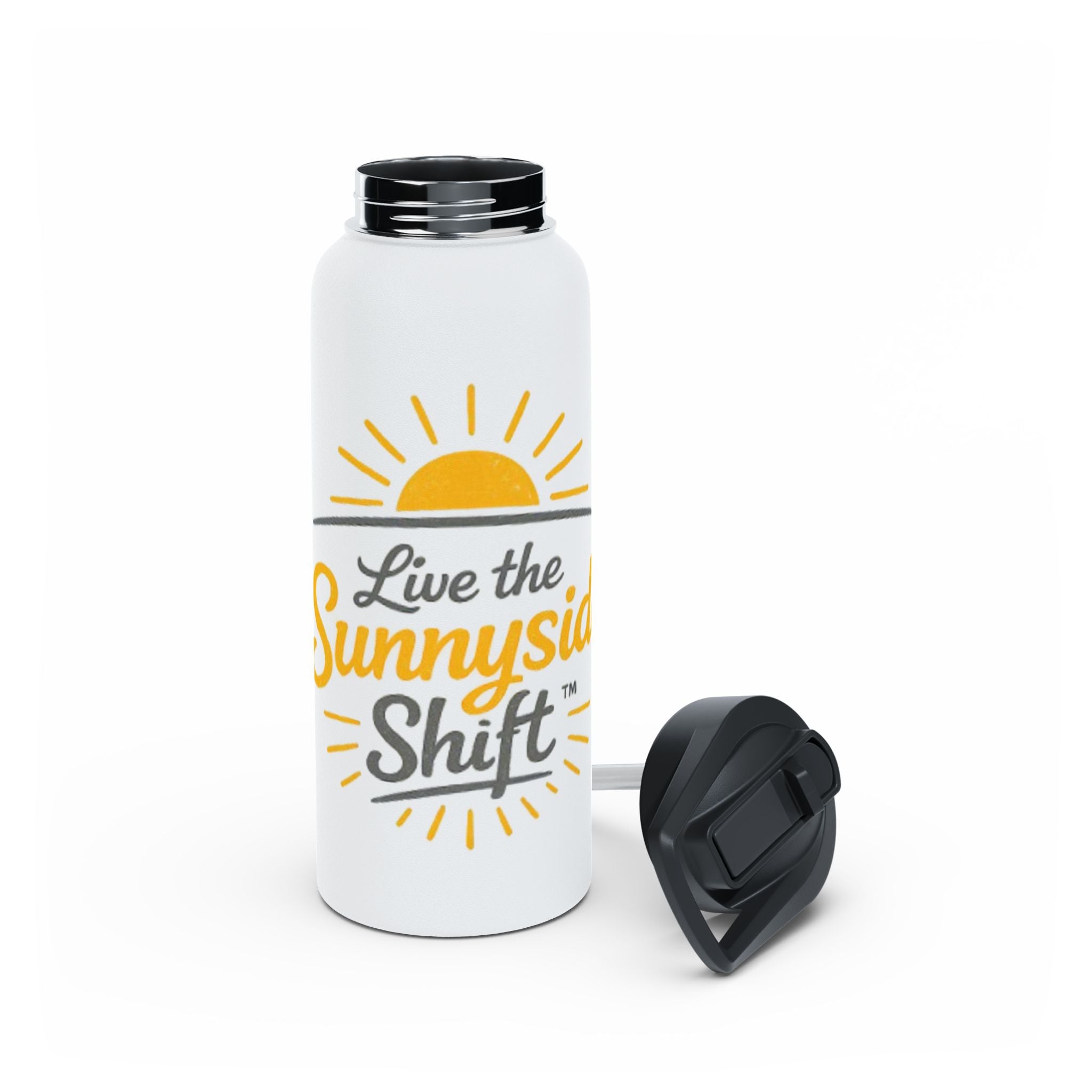 Live The Sunnyside Shift Stainless Steel Water Bottle — Motivational Hydration