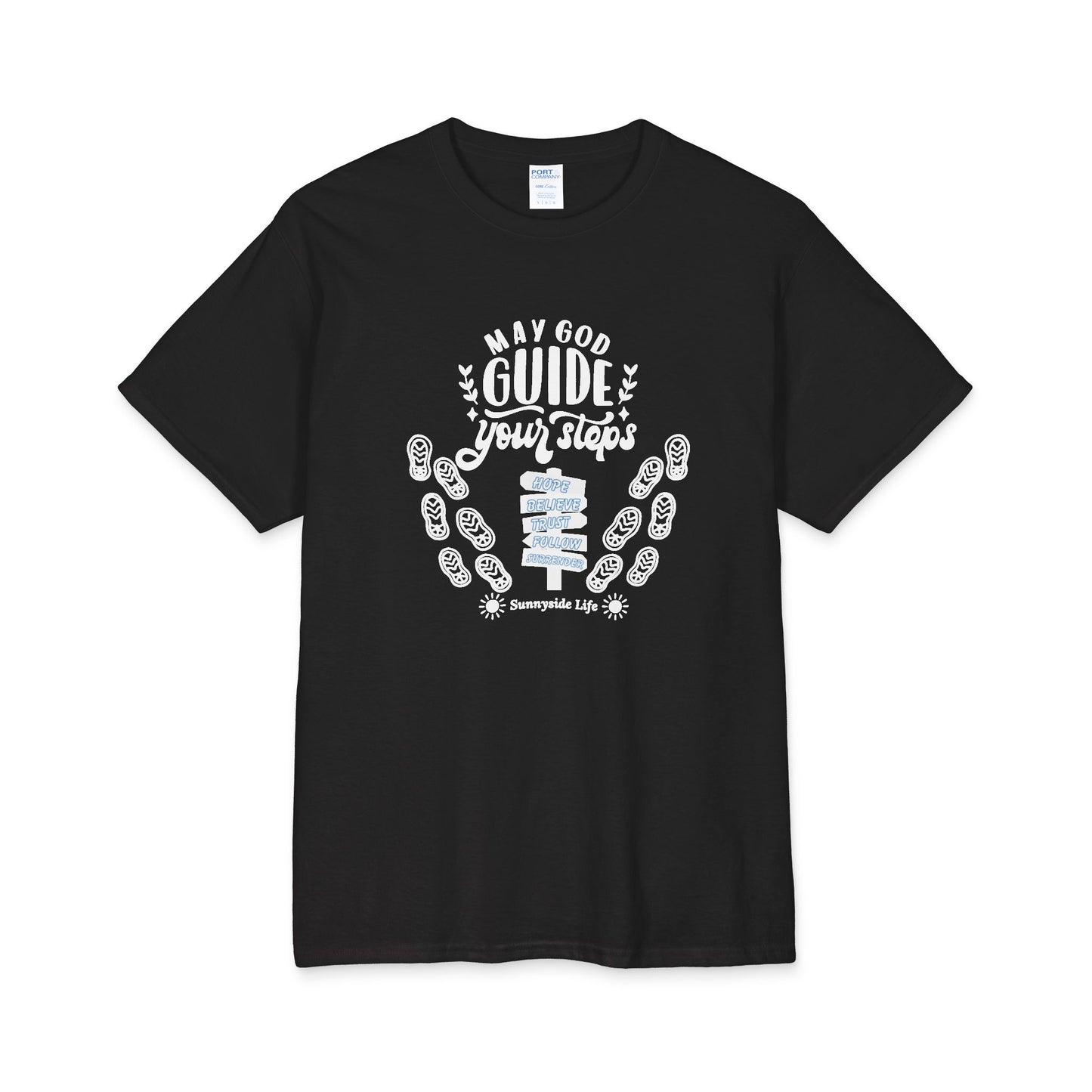 Hope Believe Trust Follow Surrender™ Womens V-Neck Tee | Sunnyside Life™ Faith Trail Shirt