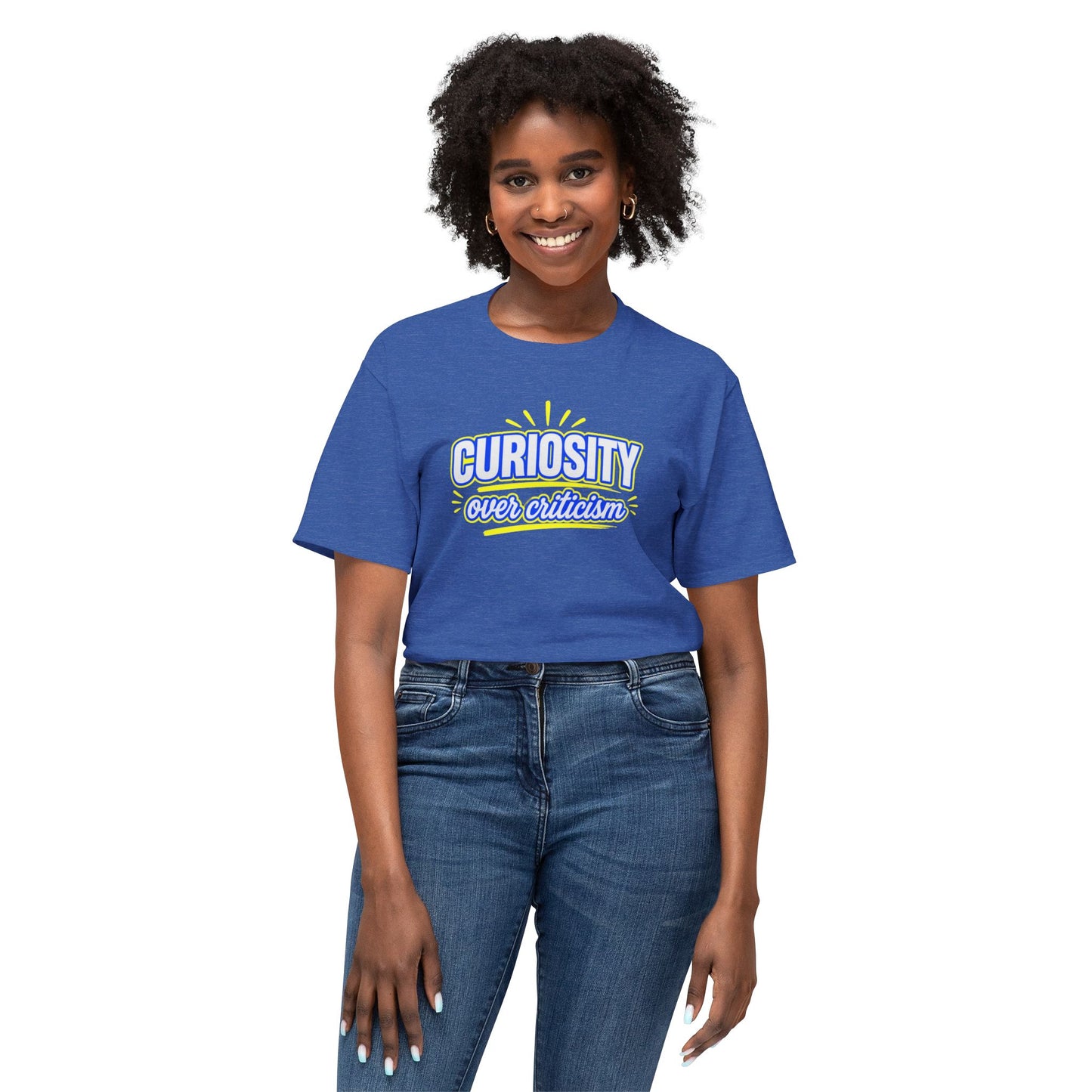 CURIOSITY OVER CRITICISM™ Unisex T-Shirt | Growth Mindset Graphic Tee | Personal Development Shirt | Inspirational Quote Apparel | Sunnyside Life™