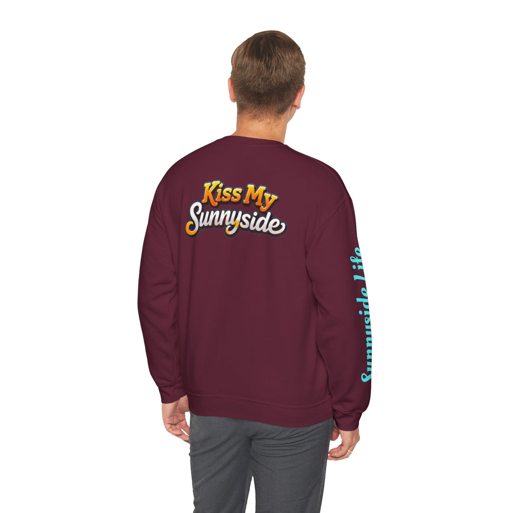 SHIFT Crewneck Sweatshirt — 'Shift Happens / Kiss My Sunnyside' Retro Graphic Pullover