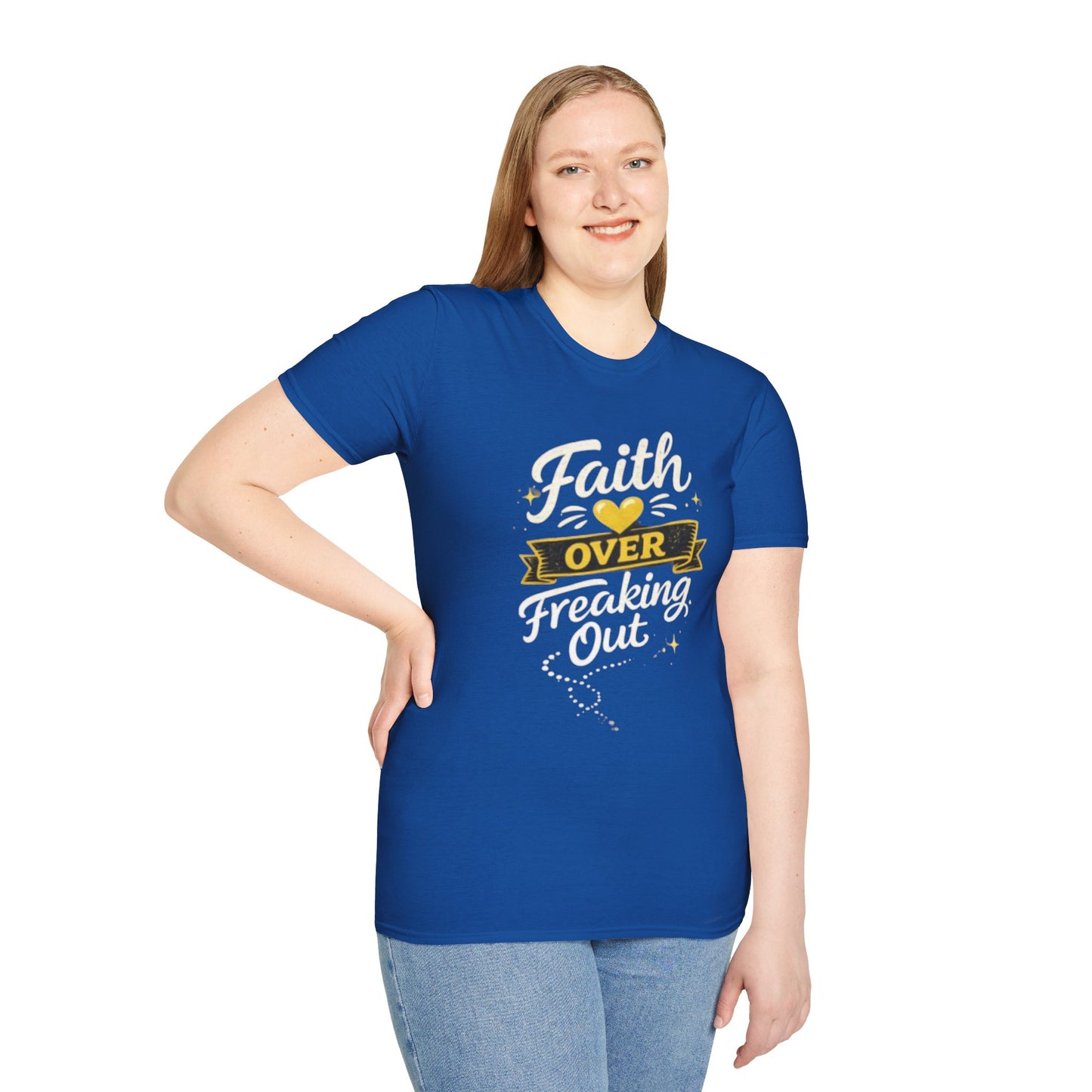 Unisex T-Shirt — "Faith Over Freaking Out" Inspirational Graphic Tee