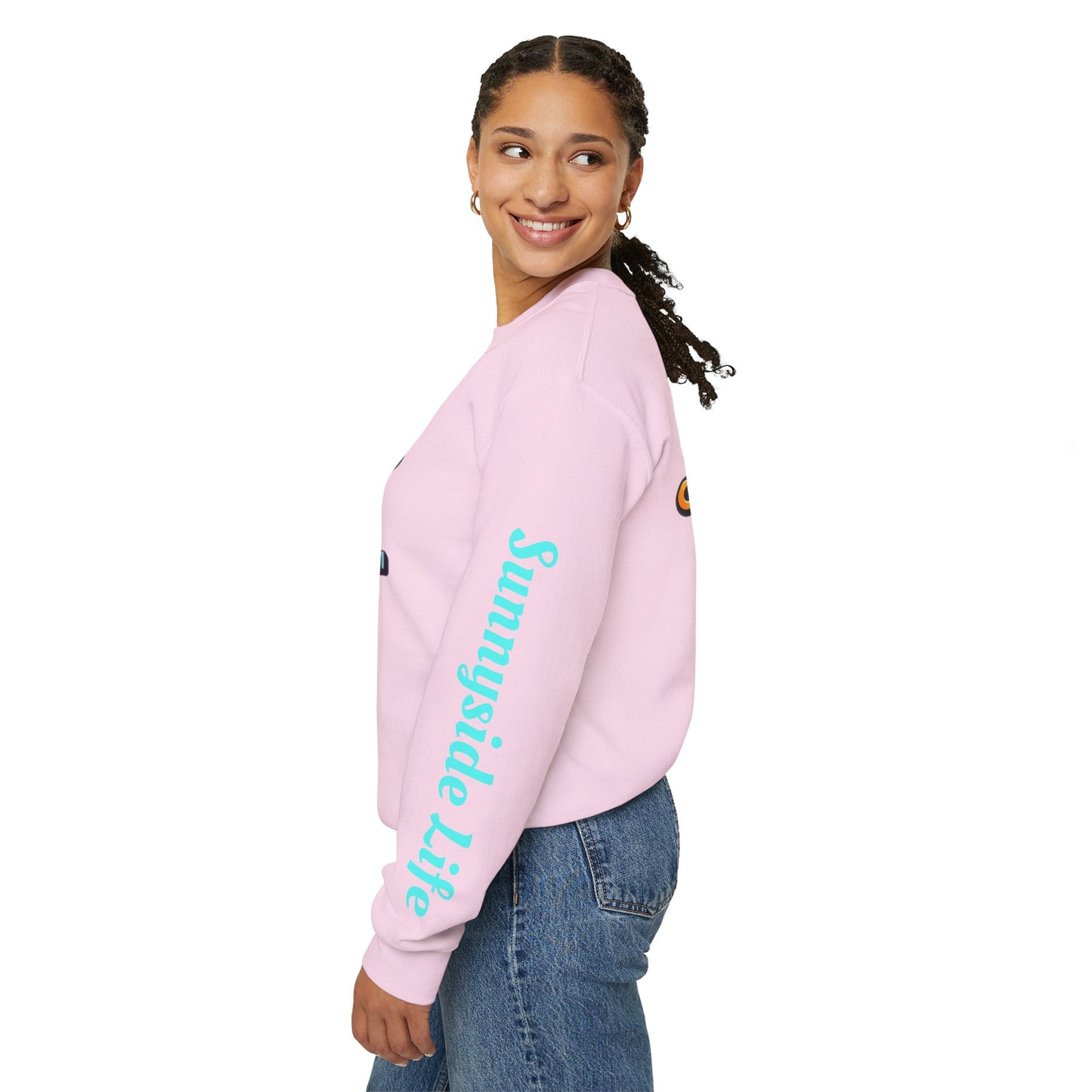 SHIFT Crewneck Sweatshirt — 'Shift Happens / Kiss My Sunnyside' Retro Graphic Pullover
