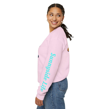 SHIFT Crewneck Sweatshirt — 'Shift Happens / Kiss My Sunnyside' Retro Graphic Pullover