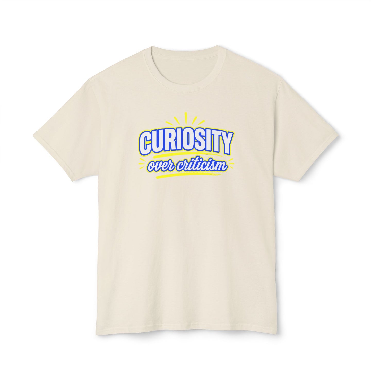 CURIOSITY OVER CRITICISM™ Unisex T-Shirt | Growth Mindset Graphic Tee | Personal Development Shirt | Inspirational Quote Apparel | Sunnyside Life™