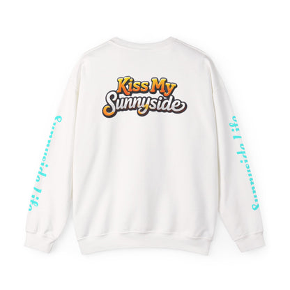 SHIFT Crewneck Sweatshirt — 'Shift Happens / Kiss My Sunnyside' Retro Graphic Pullover