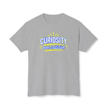 CURIOSITY OVER CRITICISM™ Unisex T-Shirt | Growth Mindset Graphic Tee | Personal Development Shirt | Inspirational Quote Apparel | Sunnyside Life™