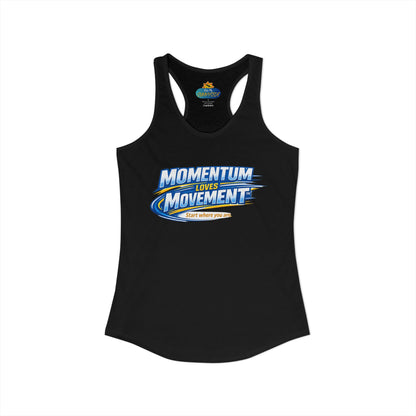 MOMENTUM LOVES MOVEMENT™ Racerback Tank Top – Start Where You Are | Motivational Women’s Tank