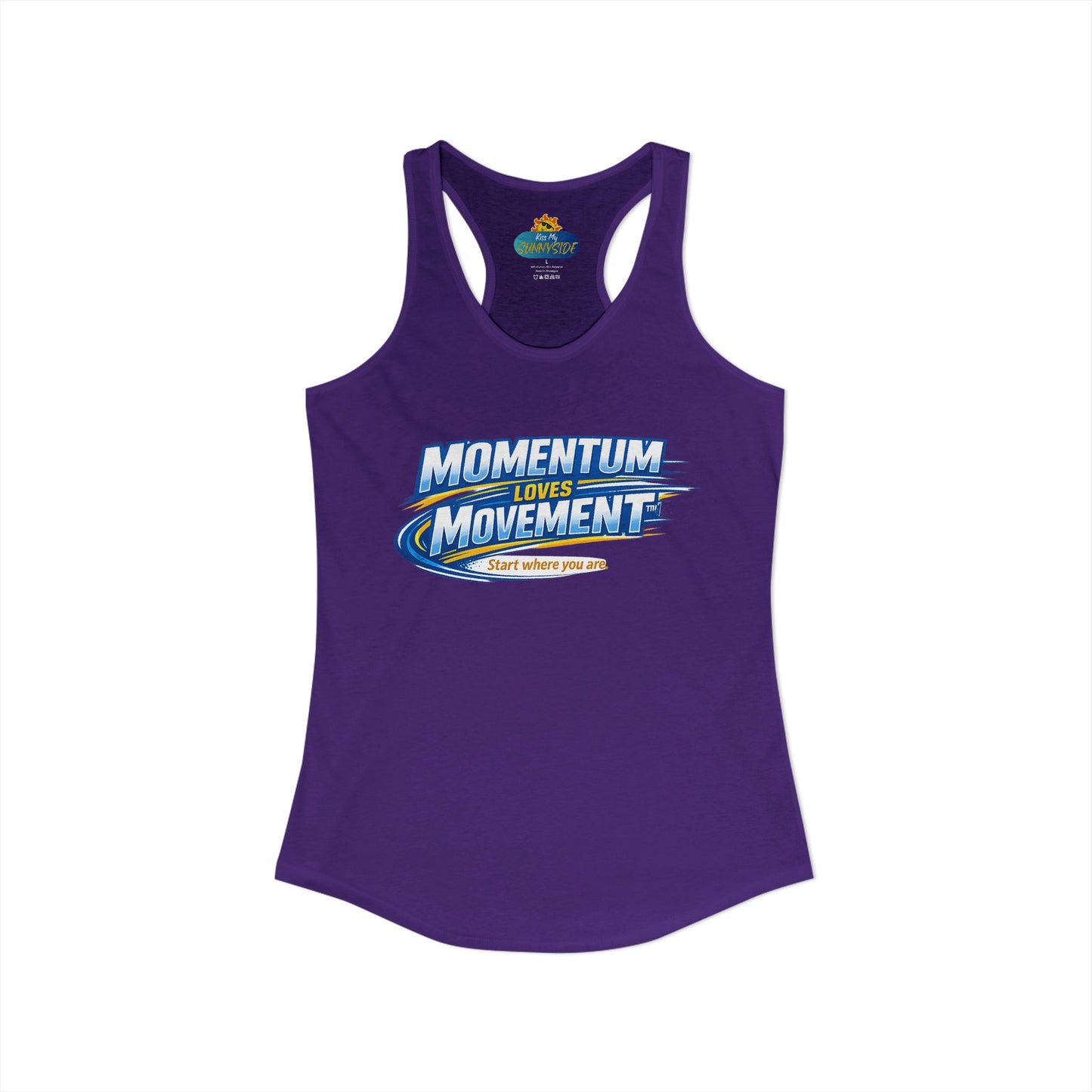MOMENTUM LOVES MOVEMENT™ Racerback Tank Top – Start Where You Are | Motivational Women’s Tank