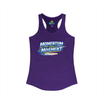 MOMENTUM LOVES MOVEMENT™ Racerback Tank Top – Start Where You Are | Motivational Women’s Tank