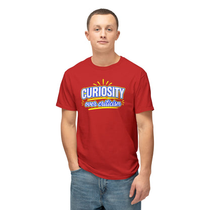 CURIOSITY OVER CRITICISM™ Unisex T-Shirt | Growth Mindset Graphic Tee | Personal Development Shirt | Inspirational Quote Apparel | Sunnyside Life™