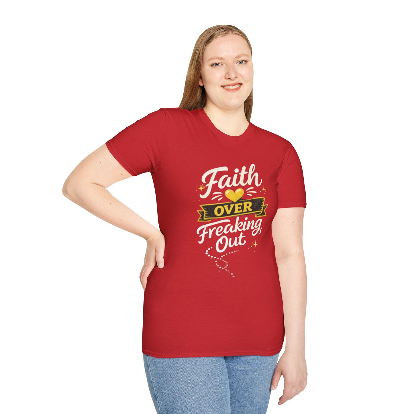 Unisex T-Shirt — "Faith Over Freaking Out" Inspirational Graphic Tee