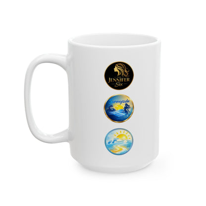 Sunnyside Life™ YouTube Channels Ceramic Mug (11oz, 15oz) | My Sunnyside Life • JENERGYHQ™ • The Jennifer Six™