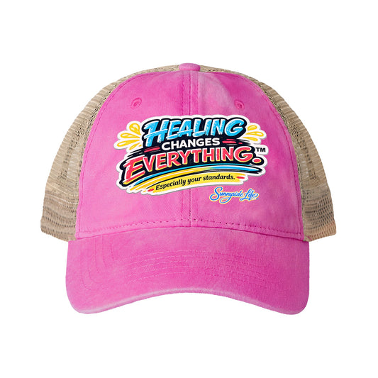 Healing Changes Everything™ Women’s Mesh-Back Cap | Inspirational Trucker Hat | Sunnyside Life™