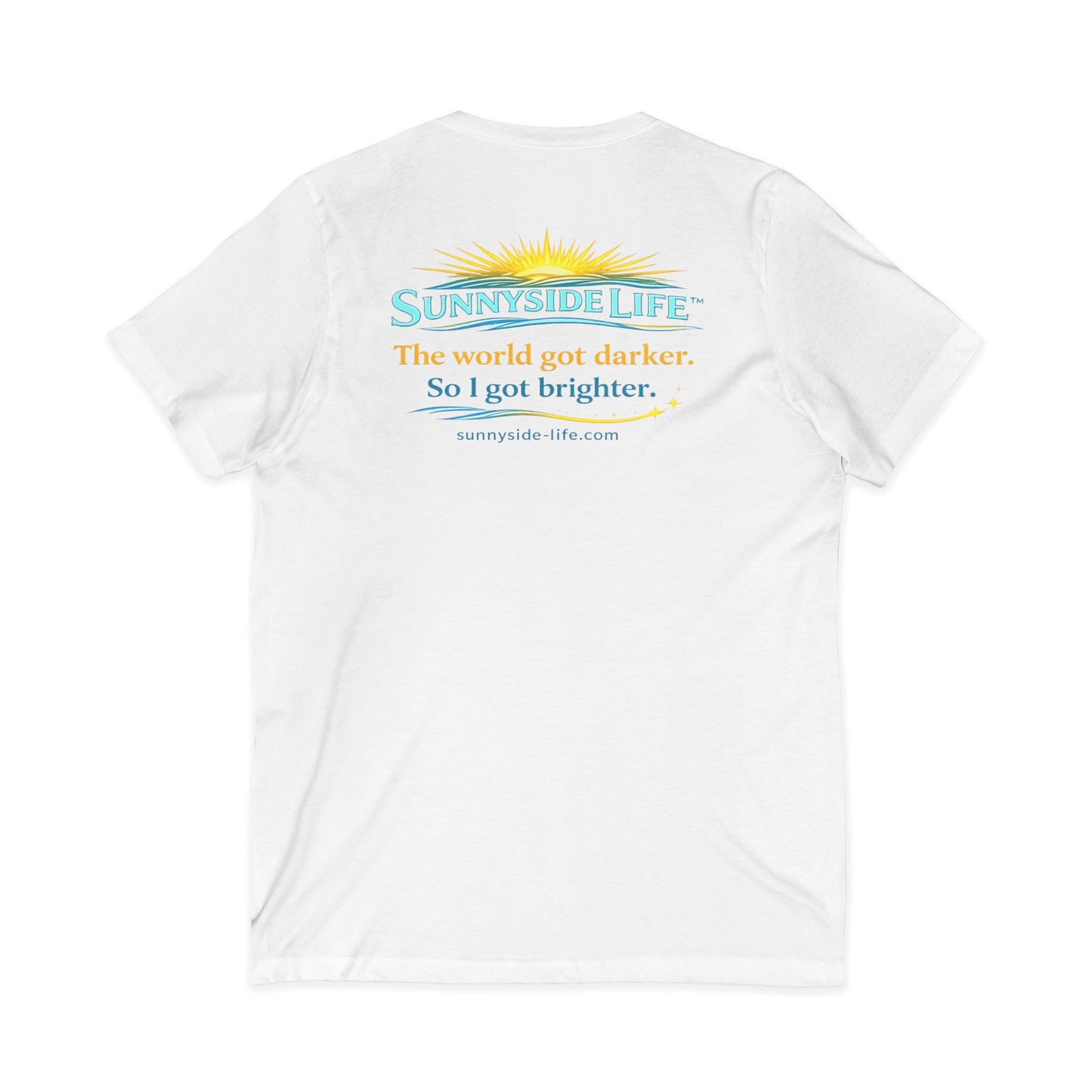 The Ego Hates Mirrors™ Unisex V-Neck | Sunnyside Life™ Self-Awareness Tee
