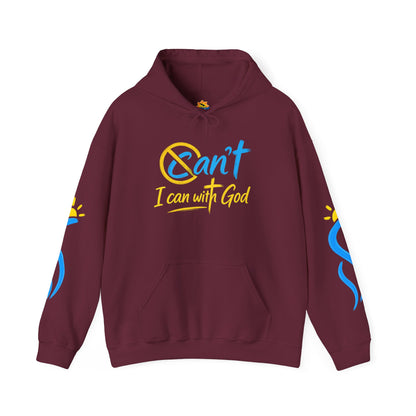 I Can With God™ Christian Hoodie | Faith-Based Inspirational Sweatshirt | Motivational Religious Pullover | Sunnyside Life™