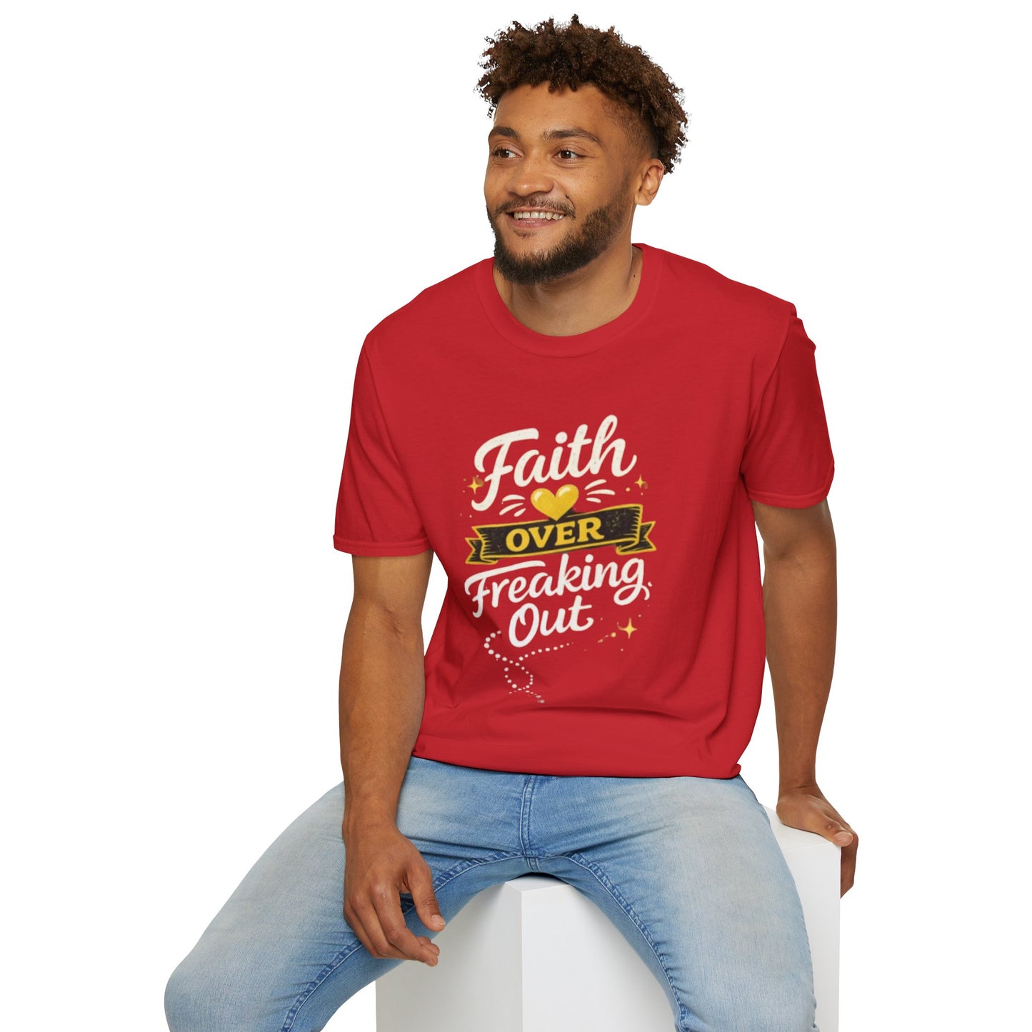 Unisex T-Shirt — "Faith Over Freaking Out" Inspirational Graphic Tee