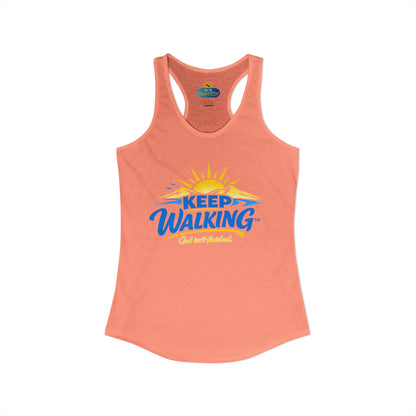 KEEP WALKING™ Racerback Tank Top – God Isn’t Finished | Faith & Motivation Women’s Tank