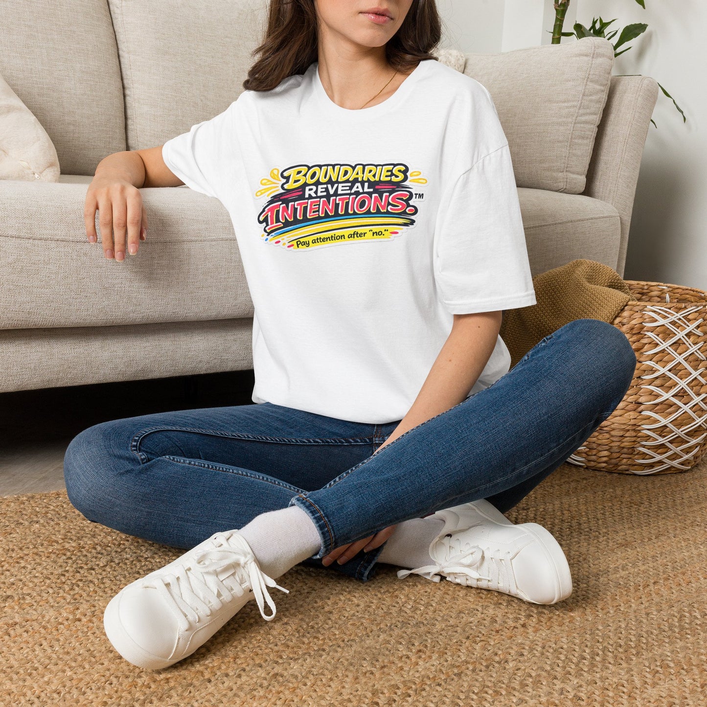 Boundaries Reveal Intentions™ Graphic Tee | Emotional Health Statement Shirt | Sunnyside Life™