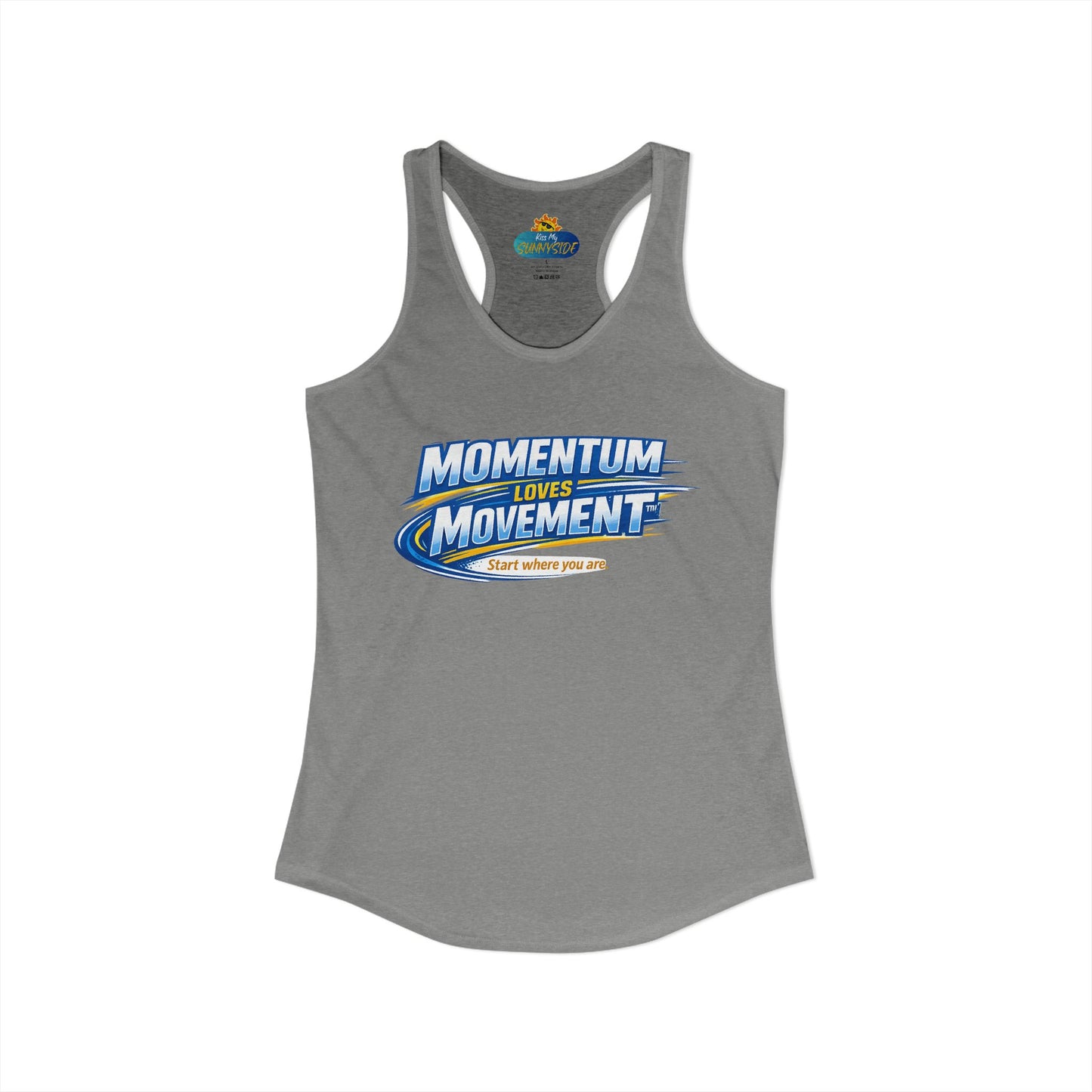 MOMENTUM LOVES MOVEMENT™ Racerback Tank Top – Start Where You Are | Motivational Women’s Tank